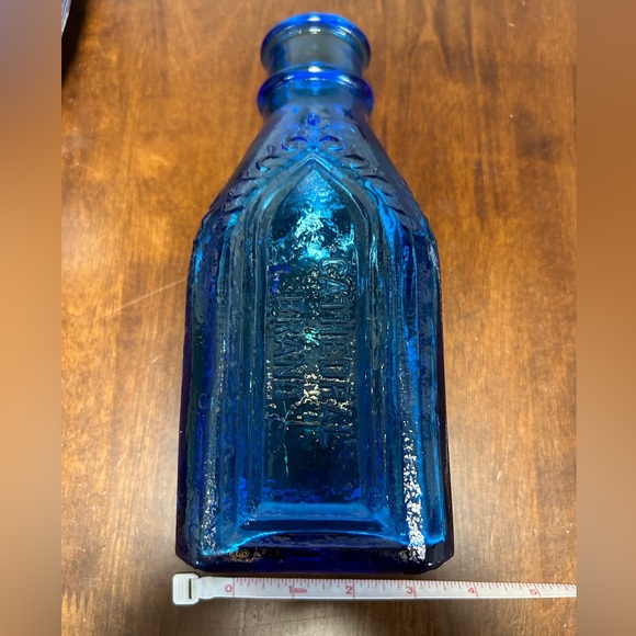 Cathedral Brand Chief Wahoo Electric Tonic 8” Bottle, Cobalt Blue - Picture 9 of 10